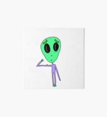Alien with biceps very thin but muscular with biceps Art Board