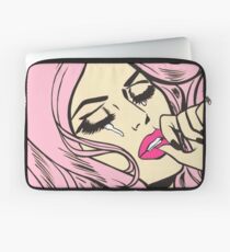 Funda para portátil Pastel rosa triste chica