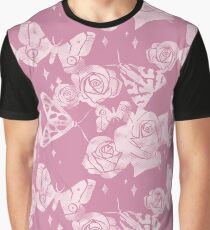 Moths and Roses Graphic T-Shirt