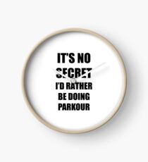 Parkour Sport Fan Lover Funny Gift Idea Clock
