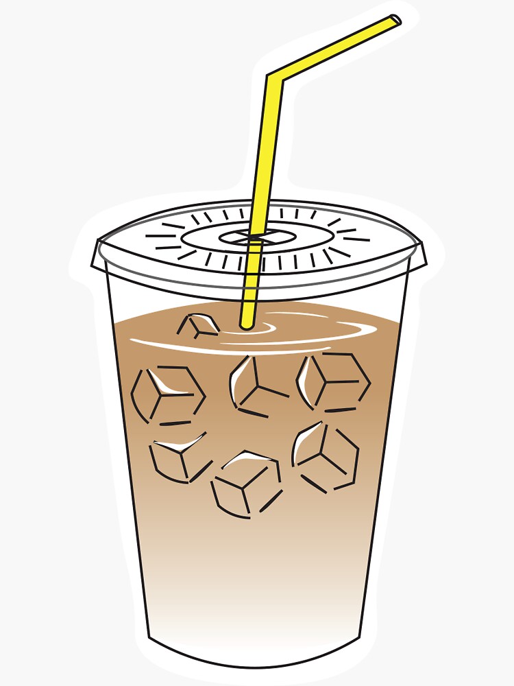 "Iced latte" Sticker by bronwyn Redbubble