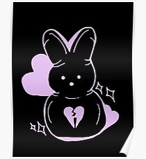 Lil Peep Bunny Logo Poster