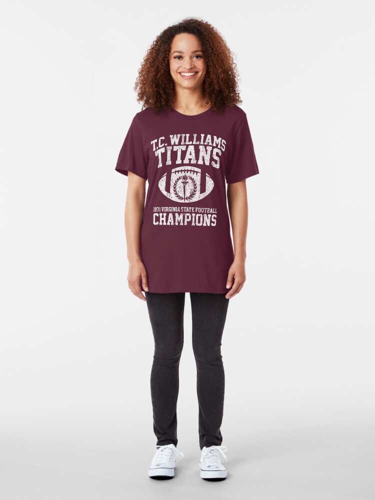 Alternative Ansicht von T.C. Williams Titans 1971 Fußballmeister Slim Fit T-Shirt