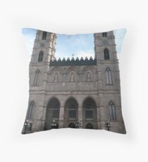 Notre-Dame Basilica, #NotreDameBasilica, #NotreDame, #Basilica, Montreal, #Montreal #City, #MontrealCity, #Canada, #buildings, #streets, #places, #tourists, #architecture, #monuments, #Cathedral Throw Pillow