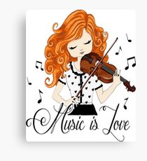 Clothes and accessories for lovers of Violin and Music Canvas Print