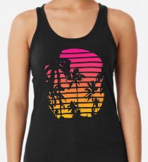 Camiseta con espalda nadadora Cool 80s Style Tropical Sunset