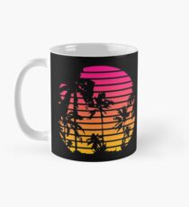 Cool 80s Style Tropical Sunset Mug