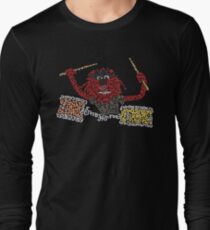 "Animal" The Crazy Drummer of the Muppet Show Long Sleeve T-Shirt