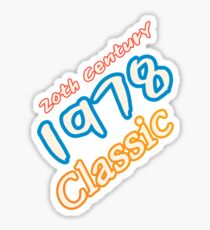 40th Birthday 1978 Classic Sticker
