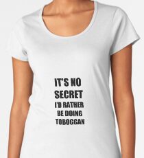 Toboggan Sport Fan Lover Funny Gift Idea Women's Premium T-Shirt