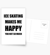 Ice Skating Lover Fan Funny Gift Idea Hobby Postkarten