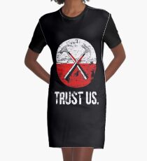 Pink Floyd TRUST US worn Graphic T-Shirt Dress