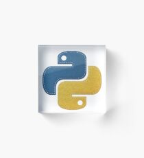 Python Programmer Logo Acrylic Block