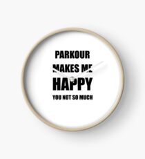 Parkour Lover Fan Funny Gift Idea Hobby Clock