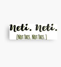 Neti. Neti. - Yoga - Spiritual - Hinduism Metal Print