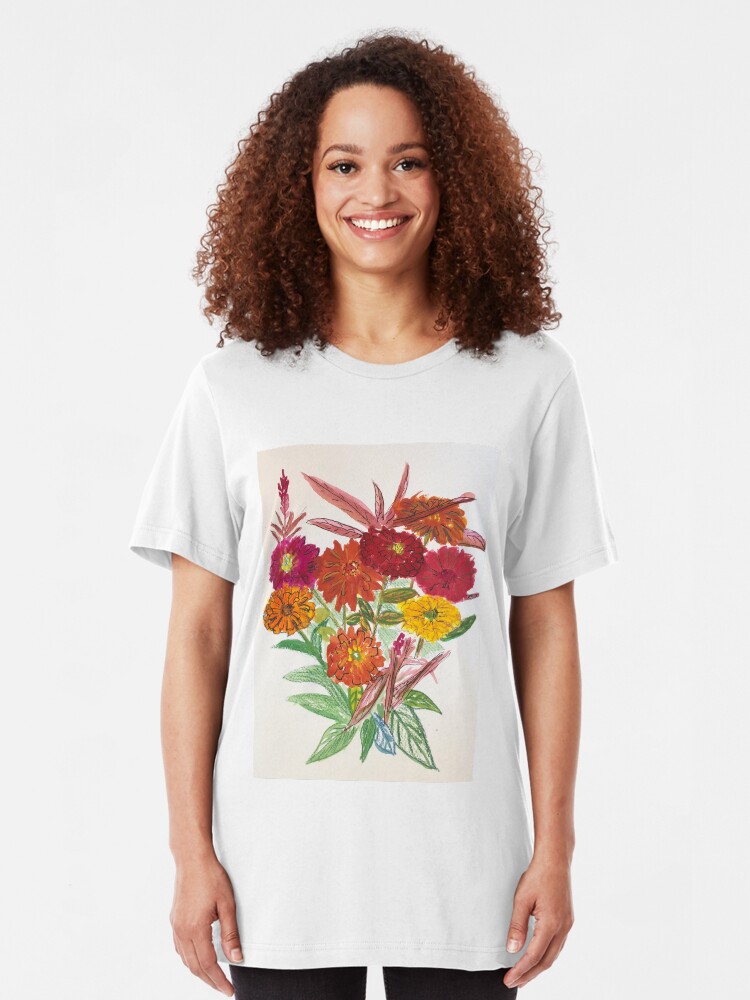 Alternate view of Flowers from Claire Slim Fit T-Shirt