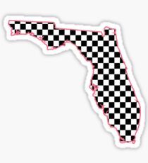 Kariertes Florida - Rosa Sticker