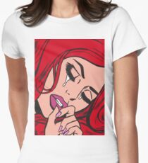Camiseta entallada Red Hair Crying Comic Girl