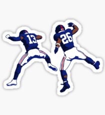Odell Beckham Jr and Saquon Barkley Cartoon Sticker