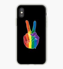 Sign of Peace (Rainbow Hand) iPhone Case