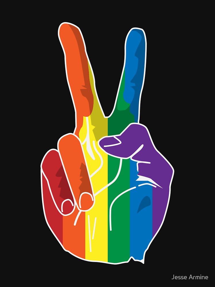 Sign of Peace (Rainbow Hand) by designurvictory