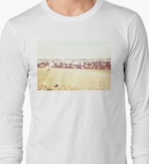 Venice Beach, palm trees, vintage, oceanside, people, beach photography, California photography, California Wall Art Long Sleeve T-Shirt