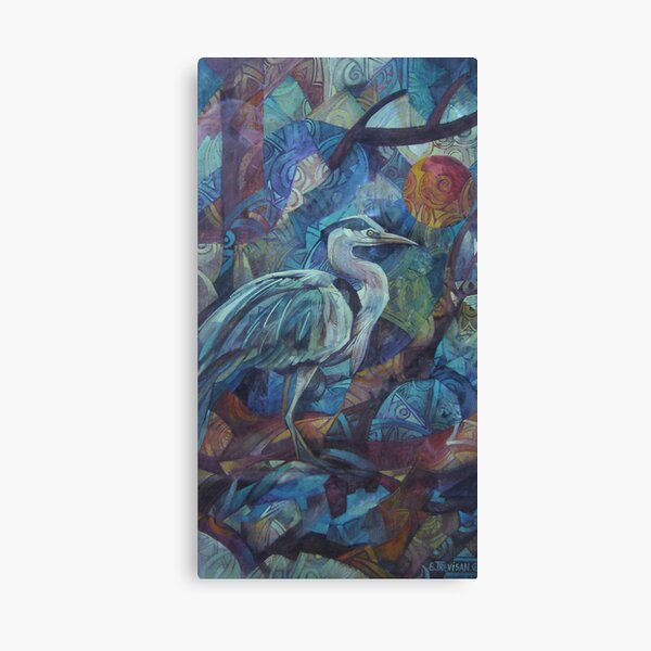 grey heron Canvas Print