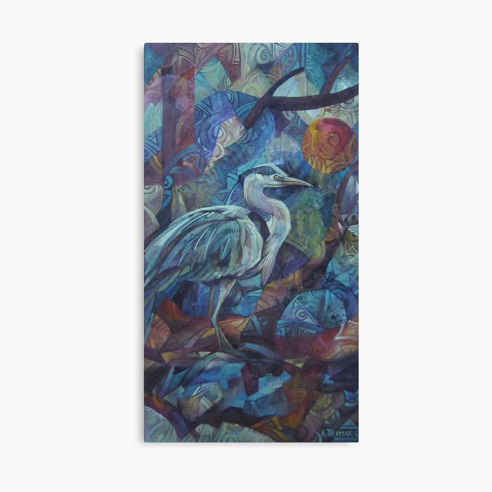 grey heron Canvas Print