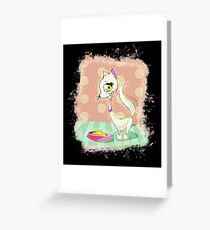 Cat food glowing Art Greeting Card