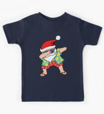 Camiseta para niños Hawaiian Dabbing Santa