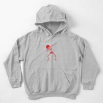 Sudadera con capucha para niños Esqueleto rojo de Dab