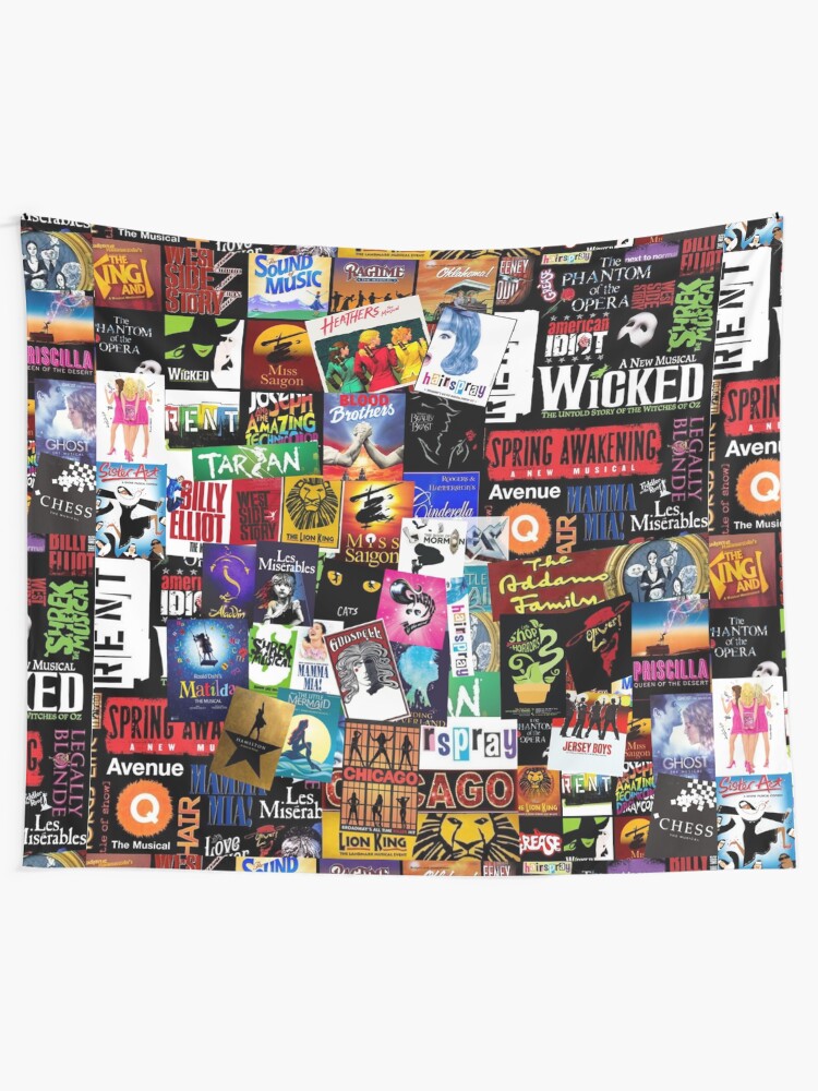 Alternate view of Musicals Collage II Tapestry