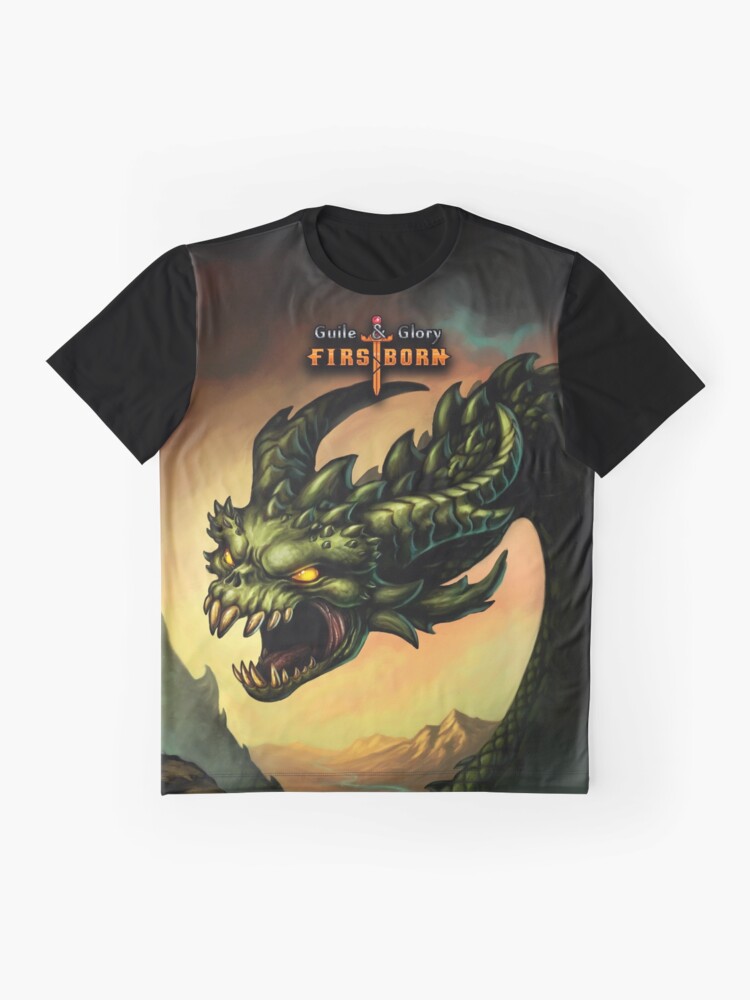 Alternate view of Guile & Glory: Firstborn - Wyrm (with title) Graphic T-Shirt