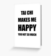 Tai Chi Lover Fan Funny Gift Idea Hobby Greeting Card