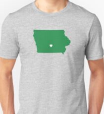 Iowa Love in Green Unisex T-Shirt
