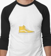 Yellow Old Skool High Top Vans Men's Baseball ¾ T-Shirt