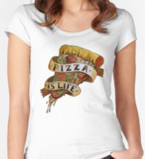 Pizza is Life Fitted Scoop T-Shirt