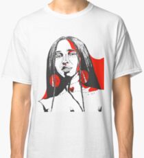 Tabitha, Strong Woman Portrait, Black White Red Print Classic T-Shirt