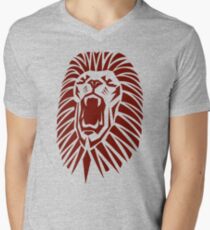 Roaring Lion Of The African Tribe Men's V-Neck T-Shirt