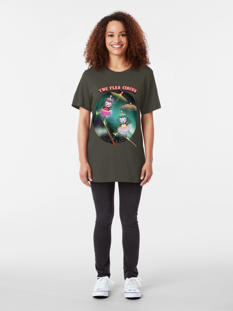 Alternate view of The Fleas Circus - The Tightrope Walker Fleas Sisters Slim Fit T-Shirt