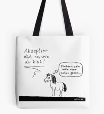 Akzeptanz islieb Cartoon Tasche