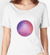 Purple Geometric Mesh Triangles Women's Relaxed Fit T-Shirt