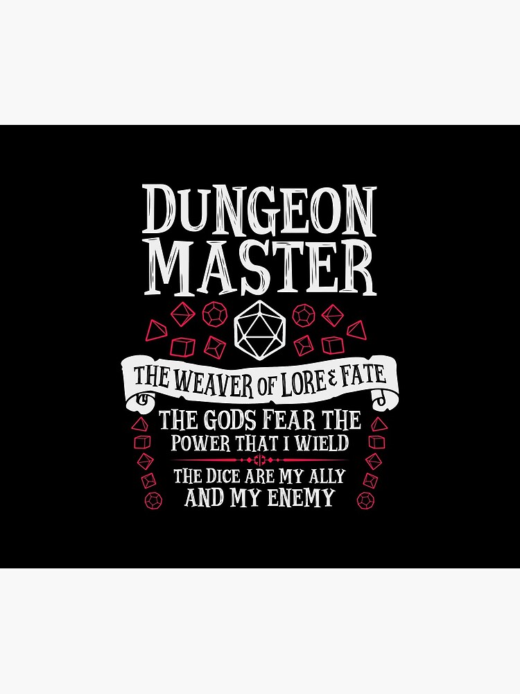 Dungeon Master, The Weaver of Lore & Fate - Dungeons & Dragons (White Text) by enduratrum