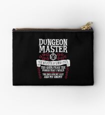 Dungeon Master, The Weaver of Lore & Fate - Dungeons & Dragons (White Text) Studio Pouch