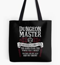 Bolsa de tela Dungeon Master, The Weaver of Lore & Fate - Dungeons & Dragons (Texto blanco)
