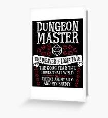 Tarjeta de felicitación Dungeon Master, The Weaver of Lore & Fate - Dungeons & Dragons (Texto blanco)