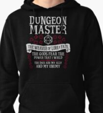 Dungeon Master, The Weaver of Lore & Fate - Dungeons & Dragons (White Text) Pullover Hoodie
