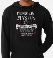 Sudadera con capucha ligera Dungeon Master, The Weaver of Lore & Fate - Dungeons & Dragons (Texto blanco)