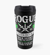 ROGUE, THE SHROUDED BLADE - Dungeons & Dragons (White Text) Travel Mug