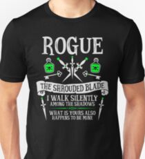 Camiseta ajustada ROGUE, LA HOJA ESTRECHA - Dungeons & Dragons (Texto blanco)